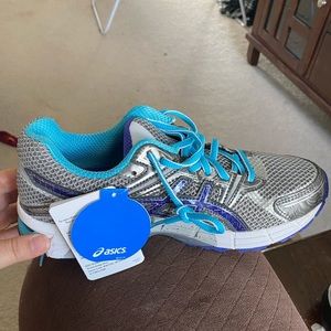 ASICS Turquoise/Purple/Silver Sneakers